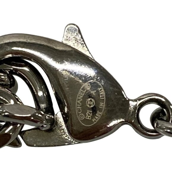 Auth CHANEL - AB6443 Silver Hardware Belt - Picture 4 of 6